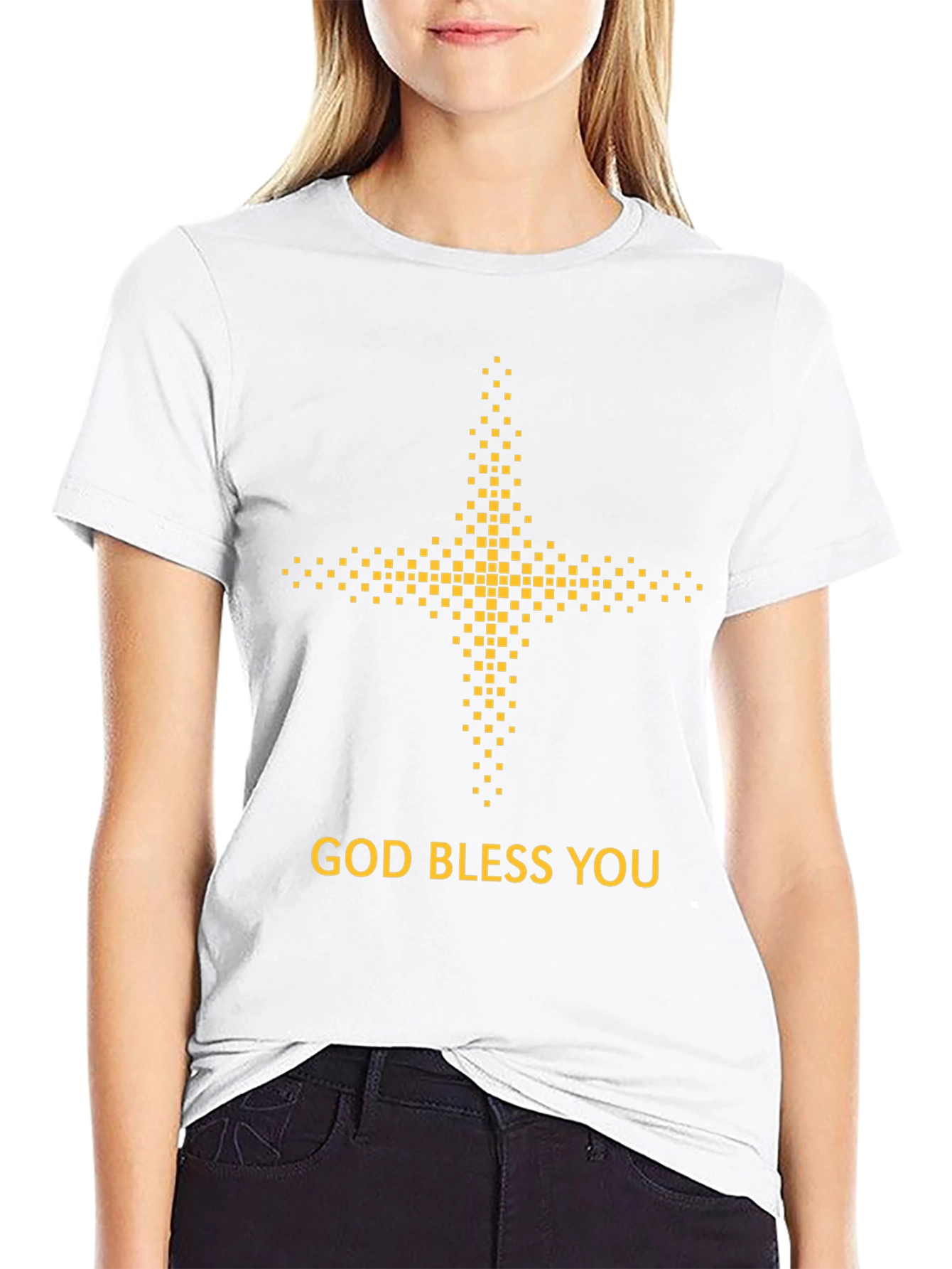 God Bless You Graphic Tee - Black