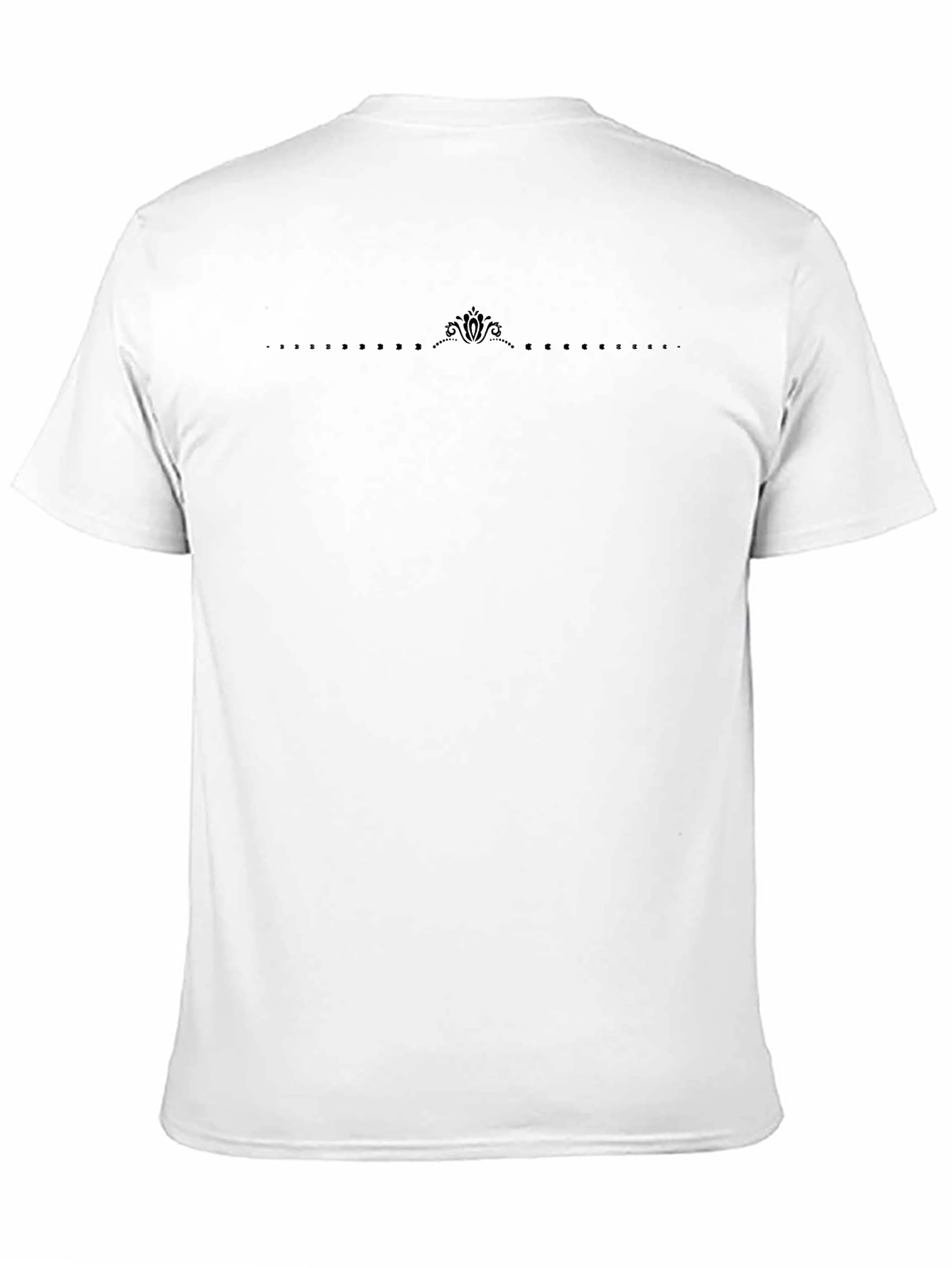 Mens Black Crew Neck Tee with Subtle Graphic