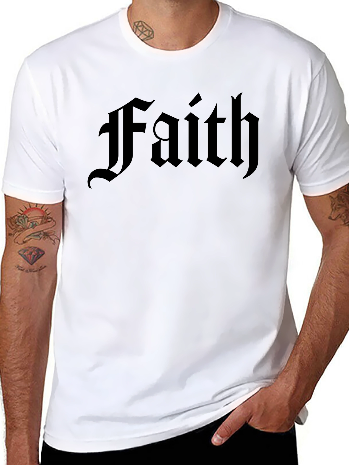Faith Graphic Tee - Premium Cotton Black Shirt