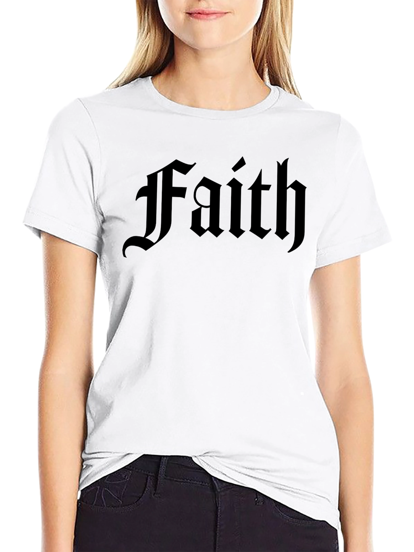 Faith Graphic Tee - Premium Cotton Black Shirt