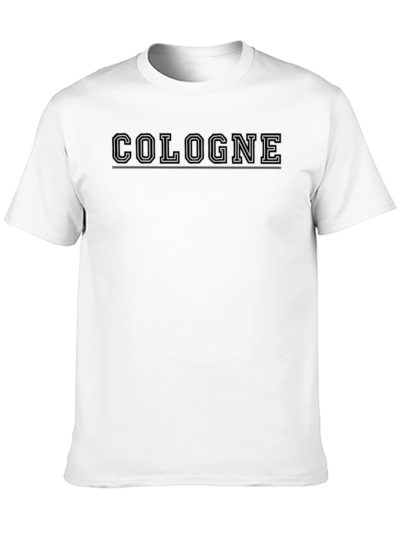 Cologne Text Graphic Black T-Shirt