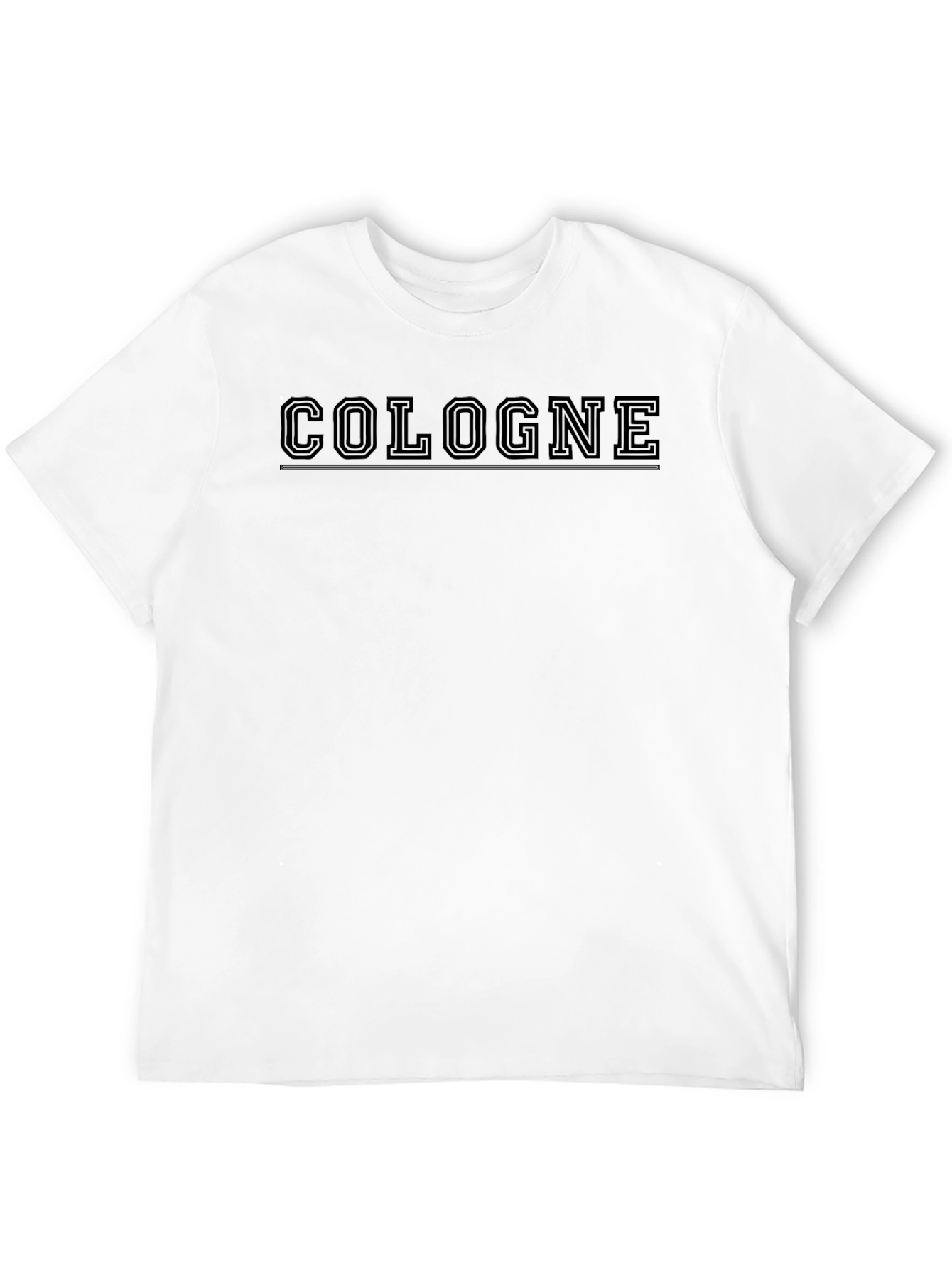 Cologne Text Graphic Black T-Shirt