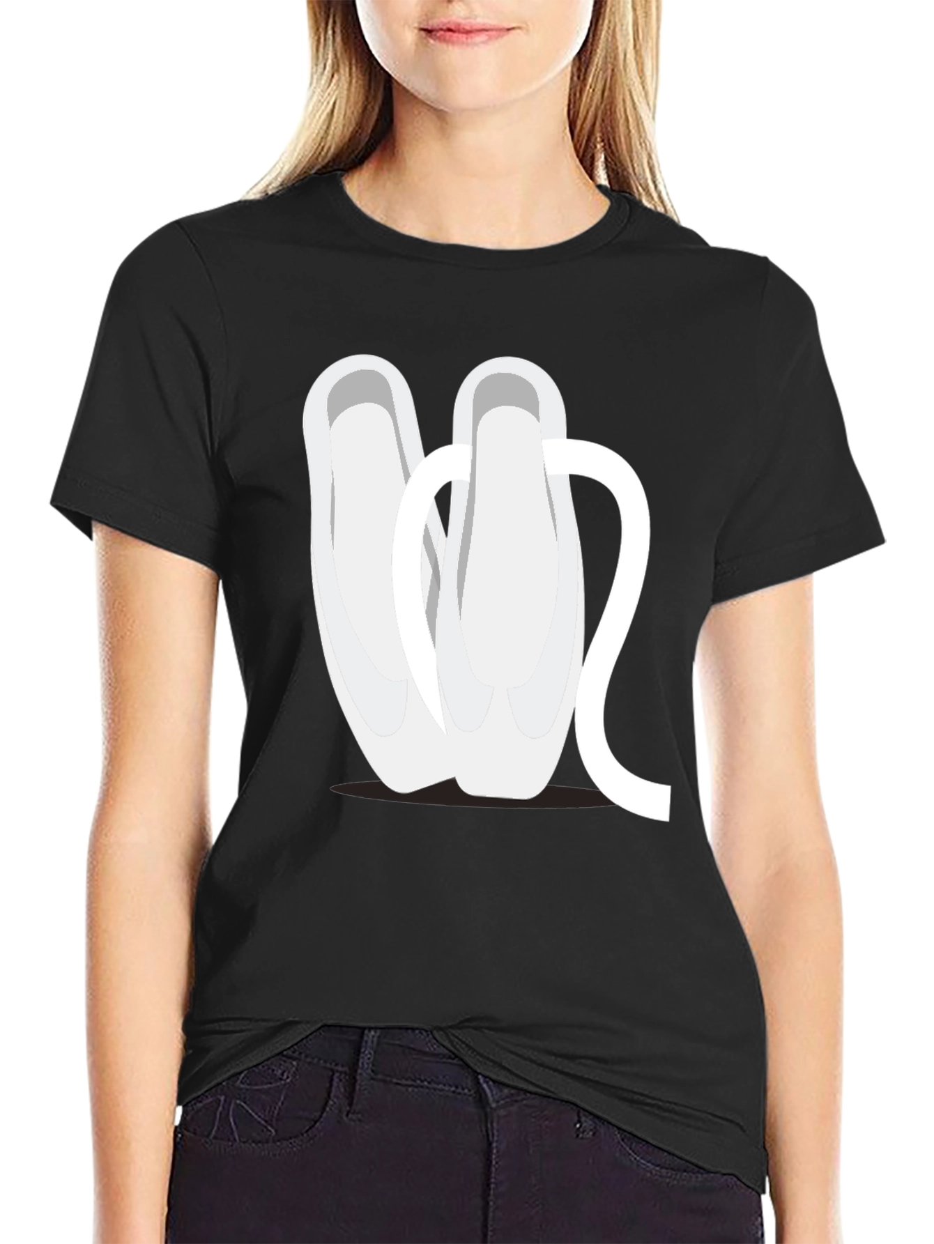 Ballet Shoes Graphic Tee - Black