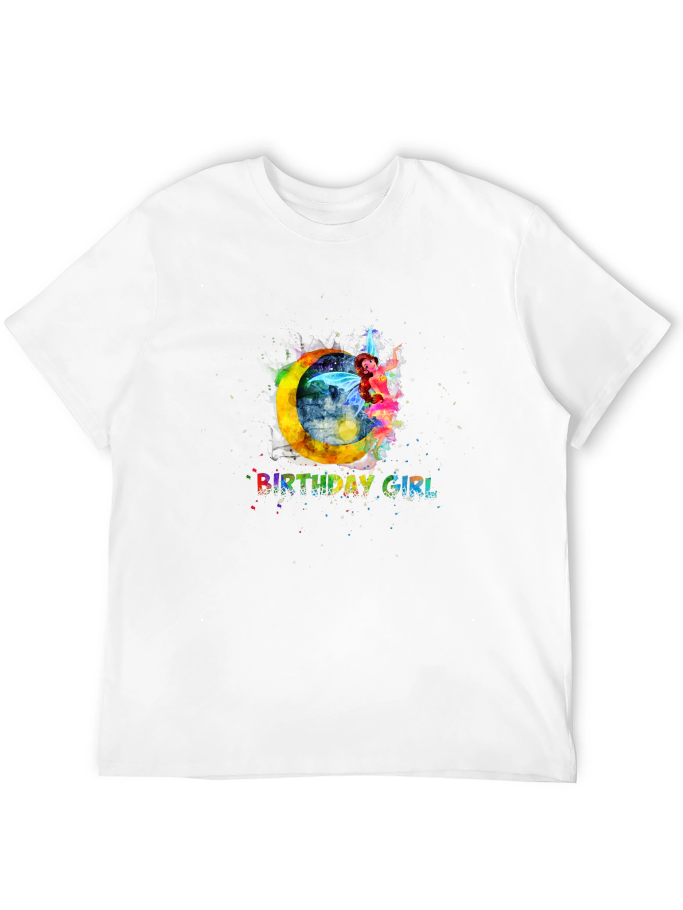 Birthday Girl Fairy Moon T-Shirt - Black