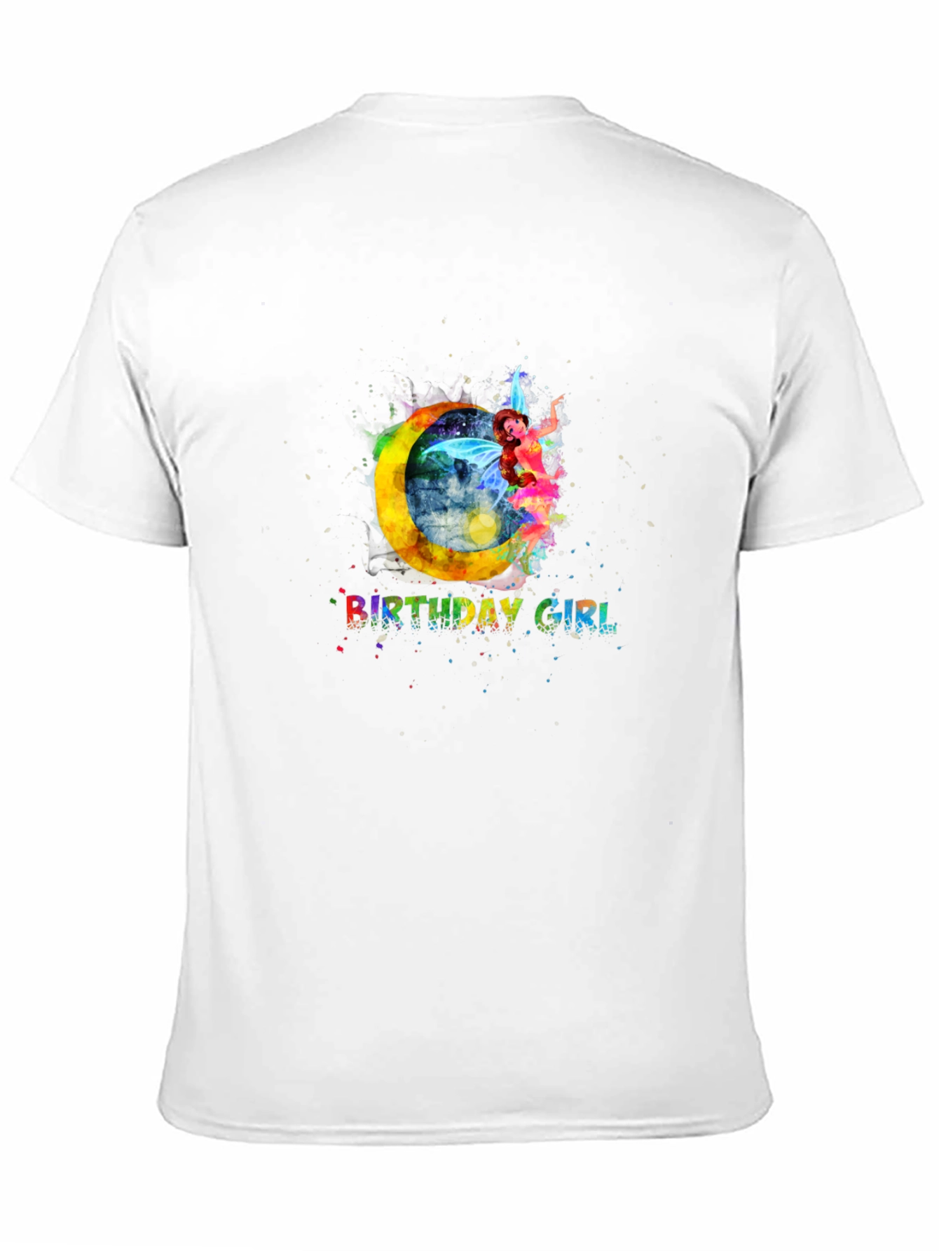 Birthday Girl Fairy Moon T-Shirt - Black