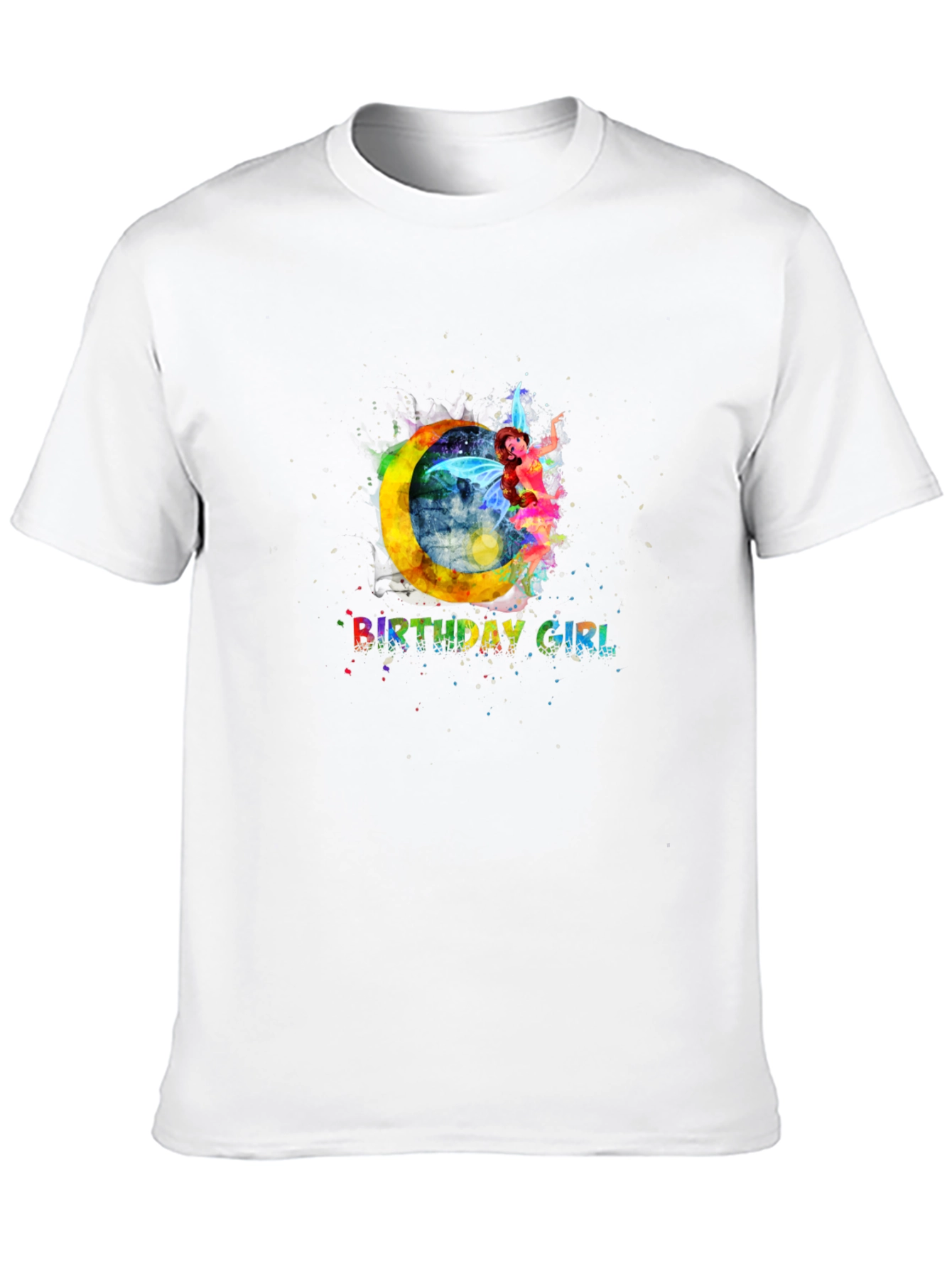 Birthday Girl Fairy Moon T-Shirt - Black