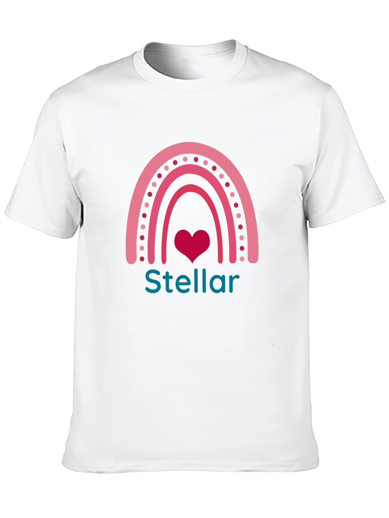 Stellar Rainbow Heart Graphic Tee - Black