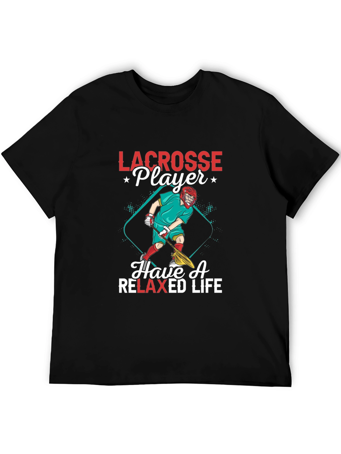 Lacrosse Player Graphic Tee - Relaxed Fit