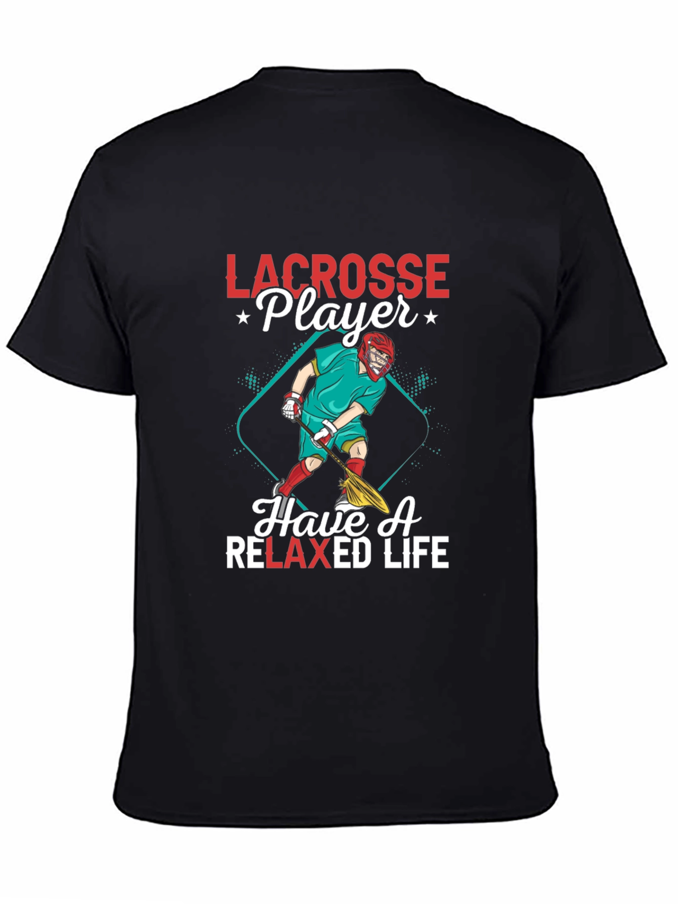 Lacrosse Player Graphic Tee - Relaxed Fit