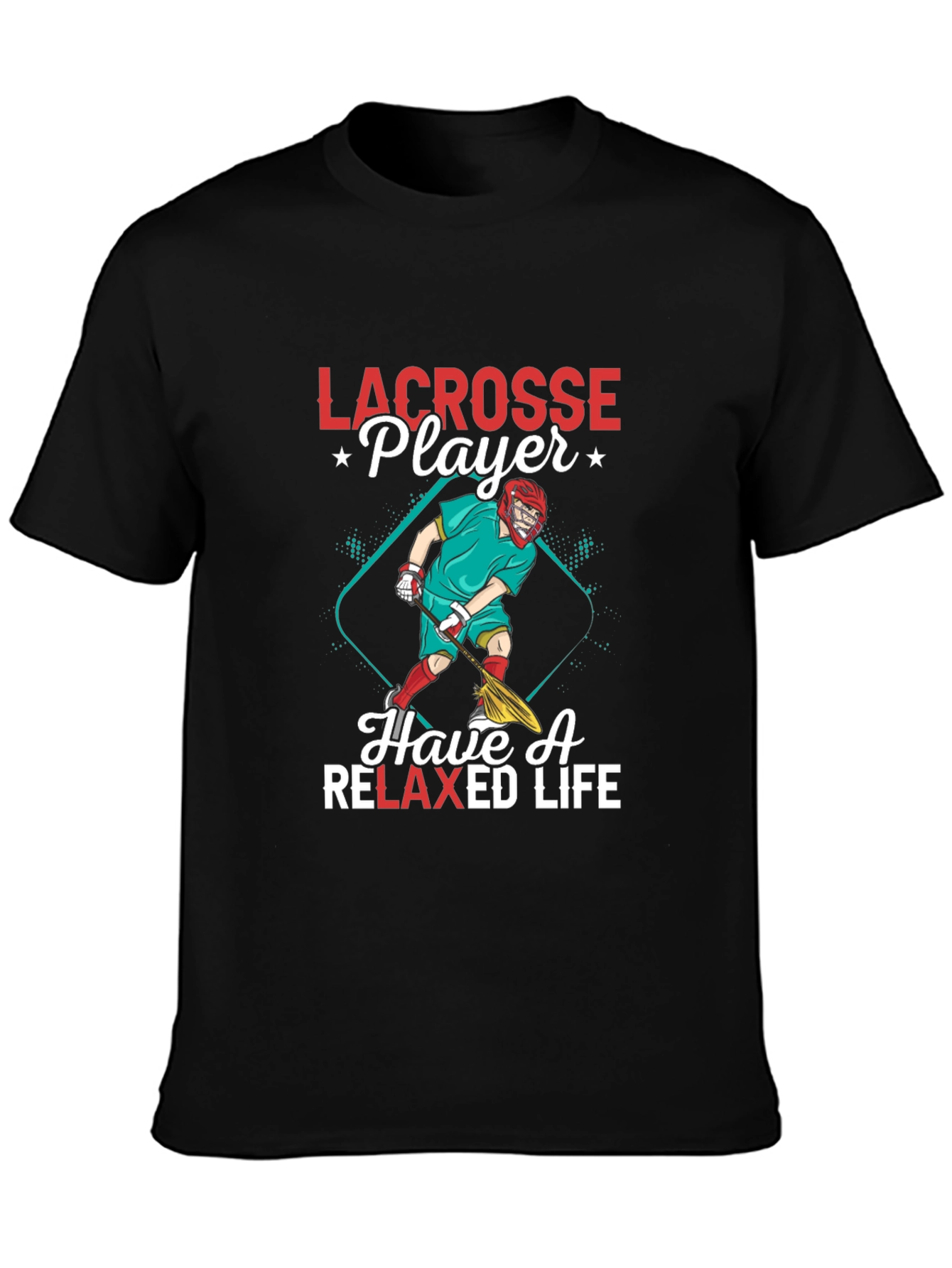 Lacrosse Player Graphic Tee - Relaxed Fit