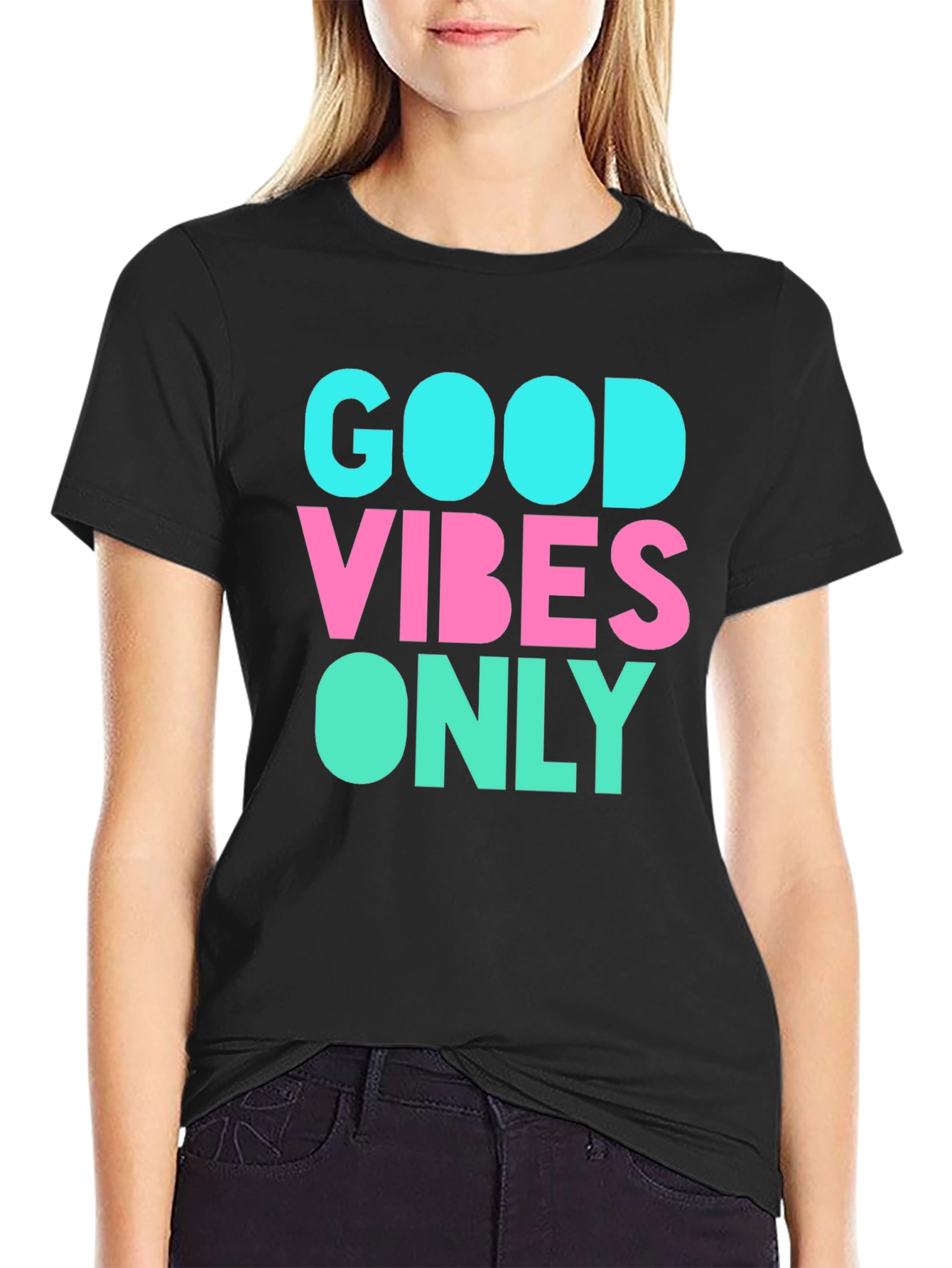 Good Vibes Only Graphic Tee - Black