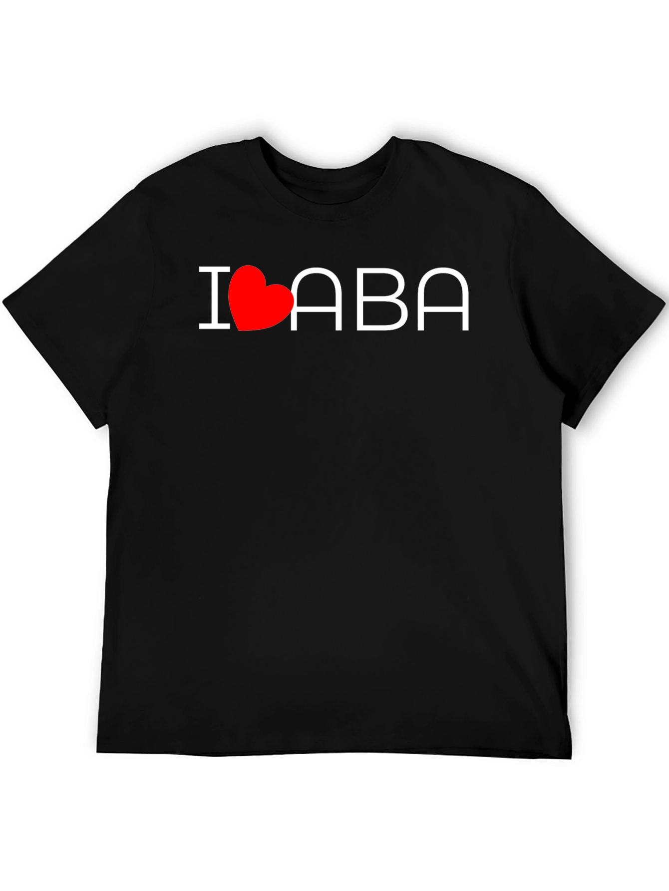 I Heart ABA Black Cotton T-Shirt