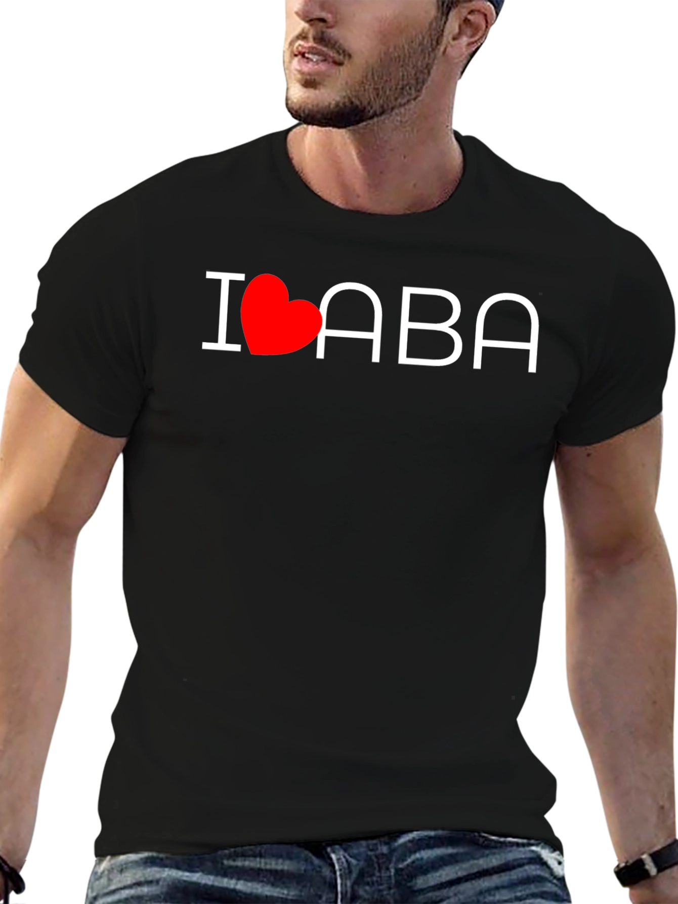 I Heart ABA Black Cotton T-Shirt