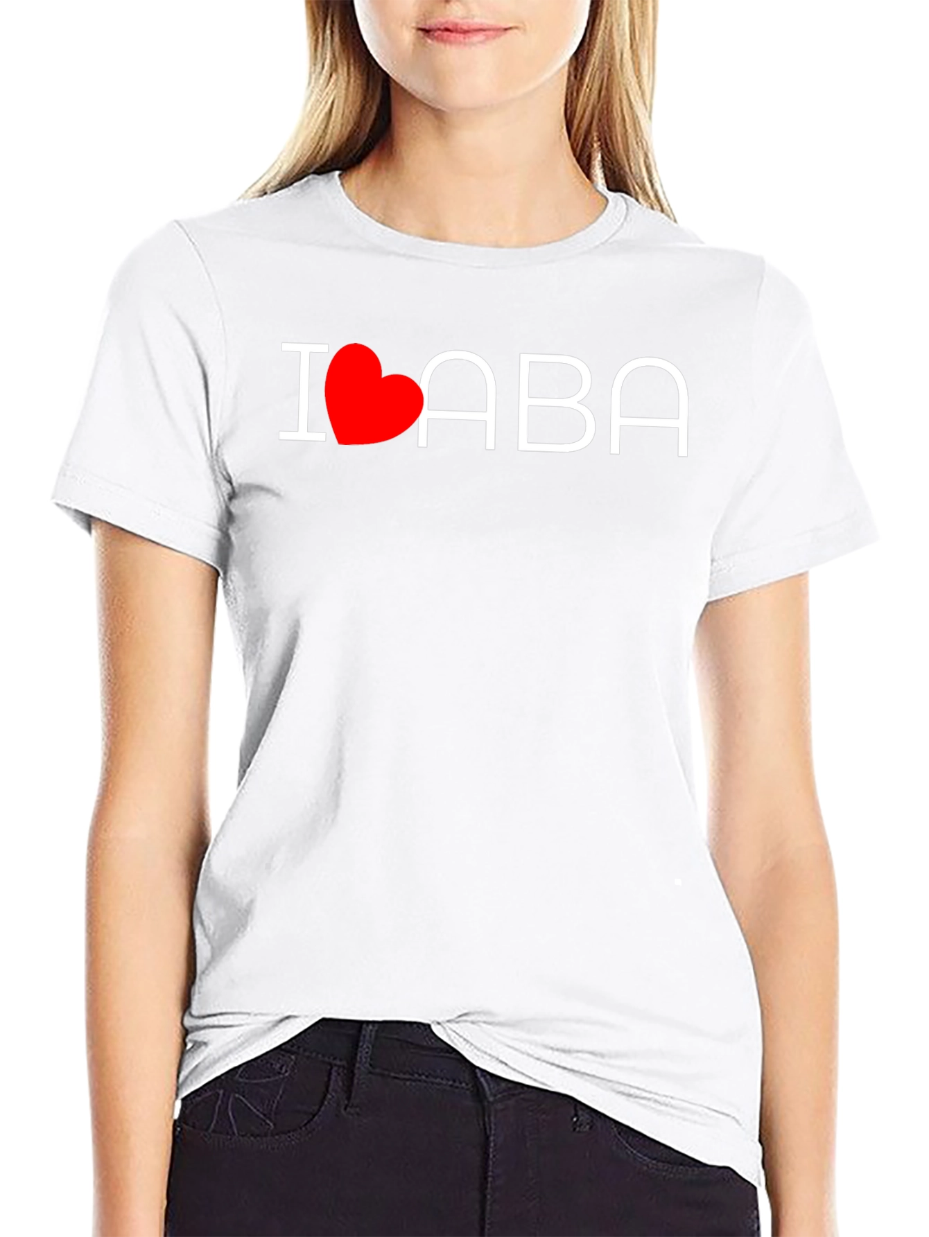 I Heart ABA Black Cotton T-Shirt