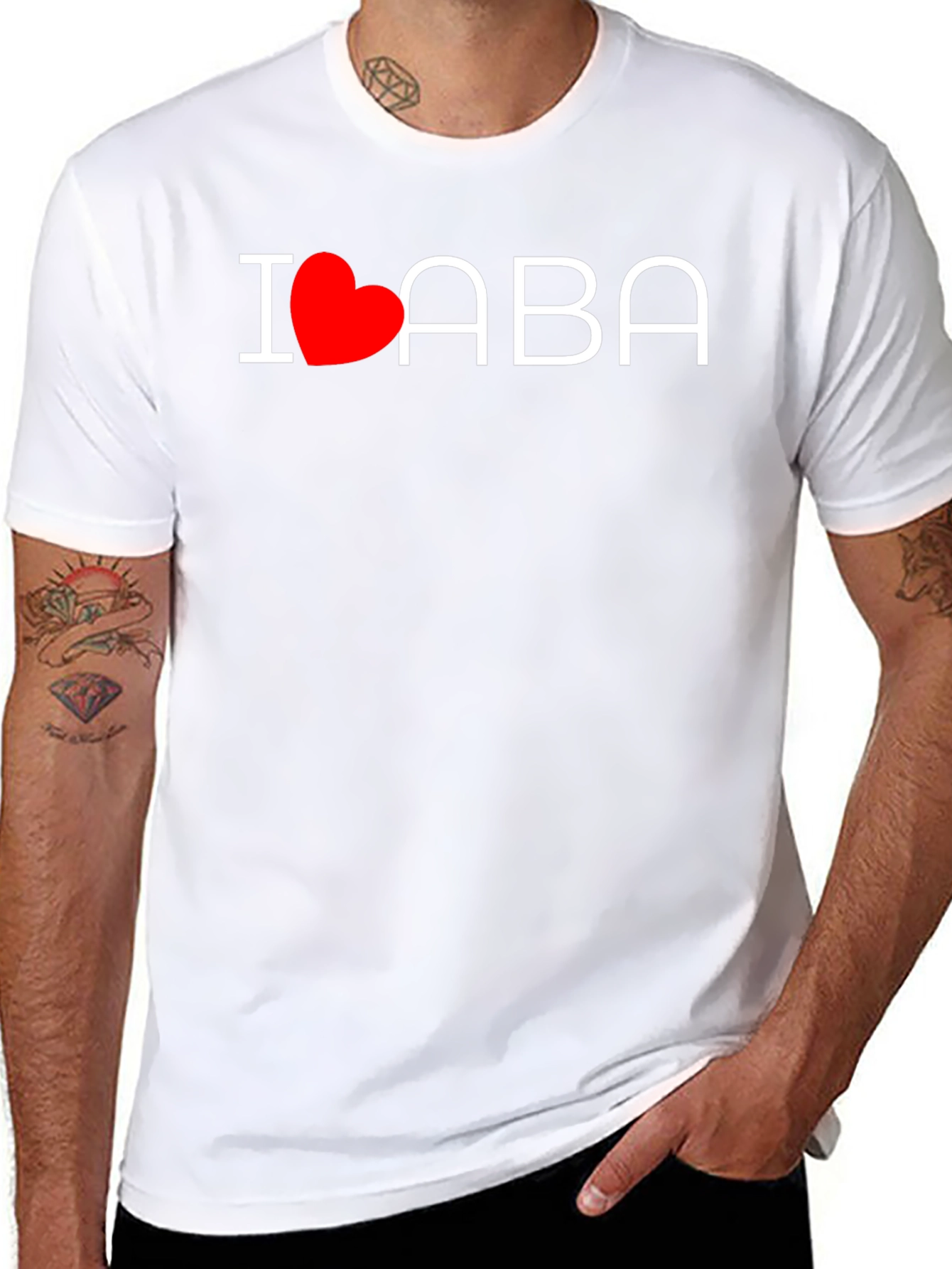 I Heart ABA Black Cotton T-Shirt