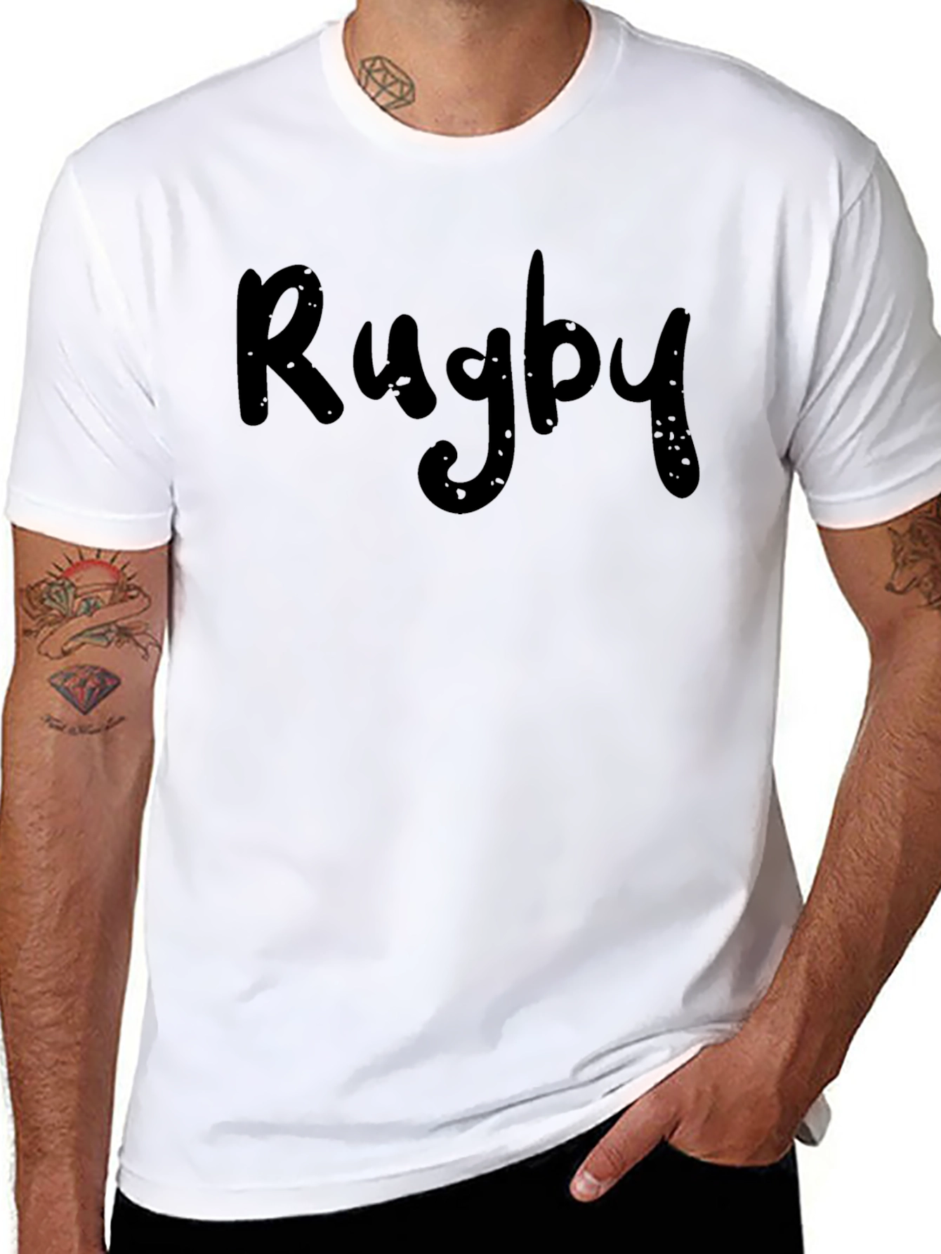 Rugby Graphic Tee - Classic Black T-Shirt