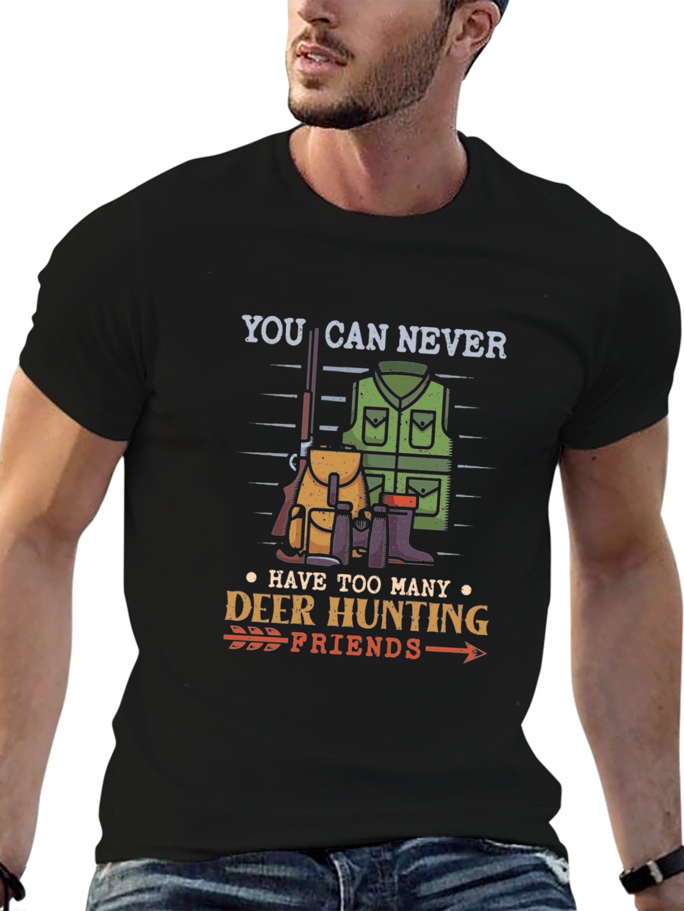 Deer Hunting Friends Graphic T-Shirt