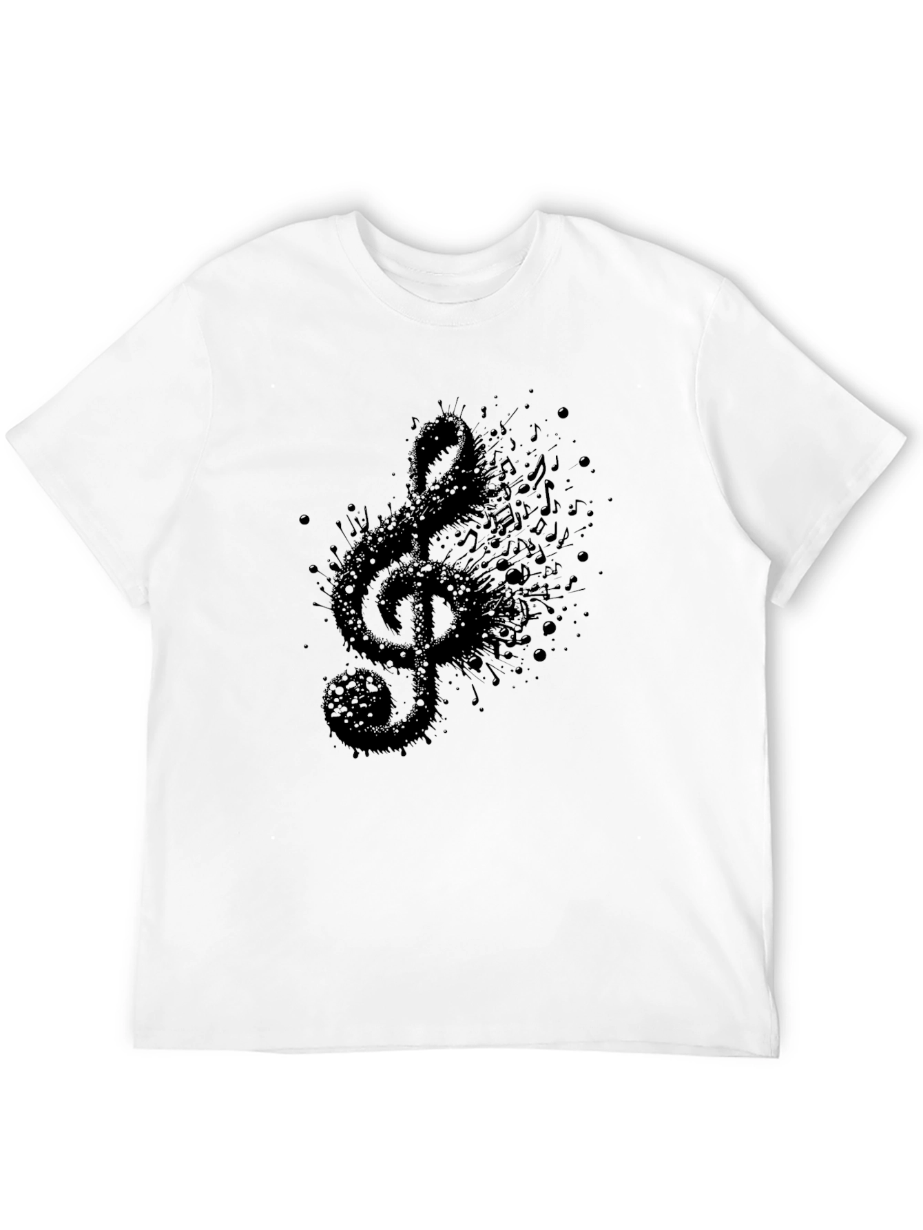 Music Treble Clef Mens Graphic T-Shirt