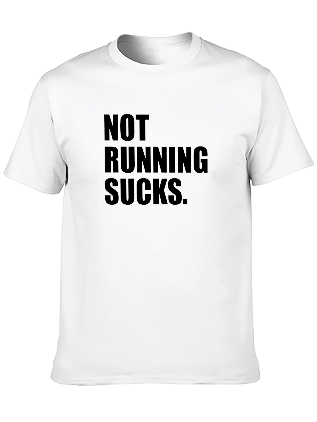 Not Running Sucks Mens Black Graphic T-Shirt