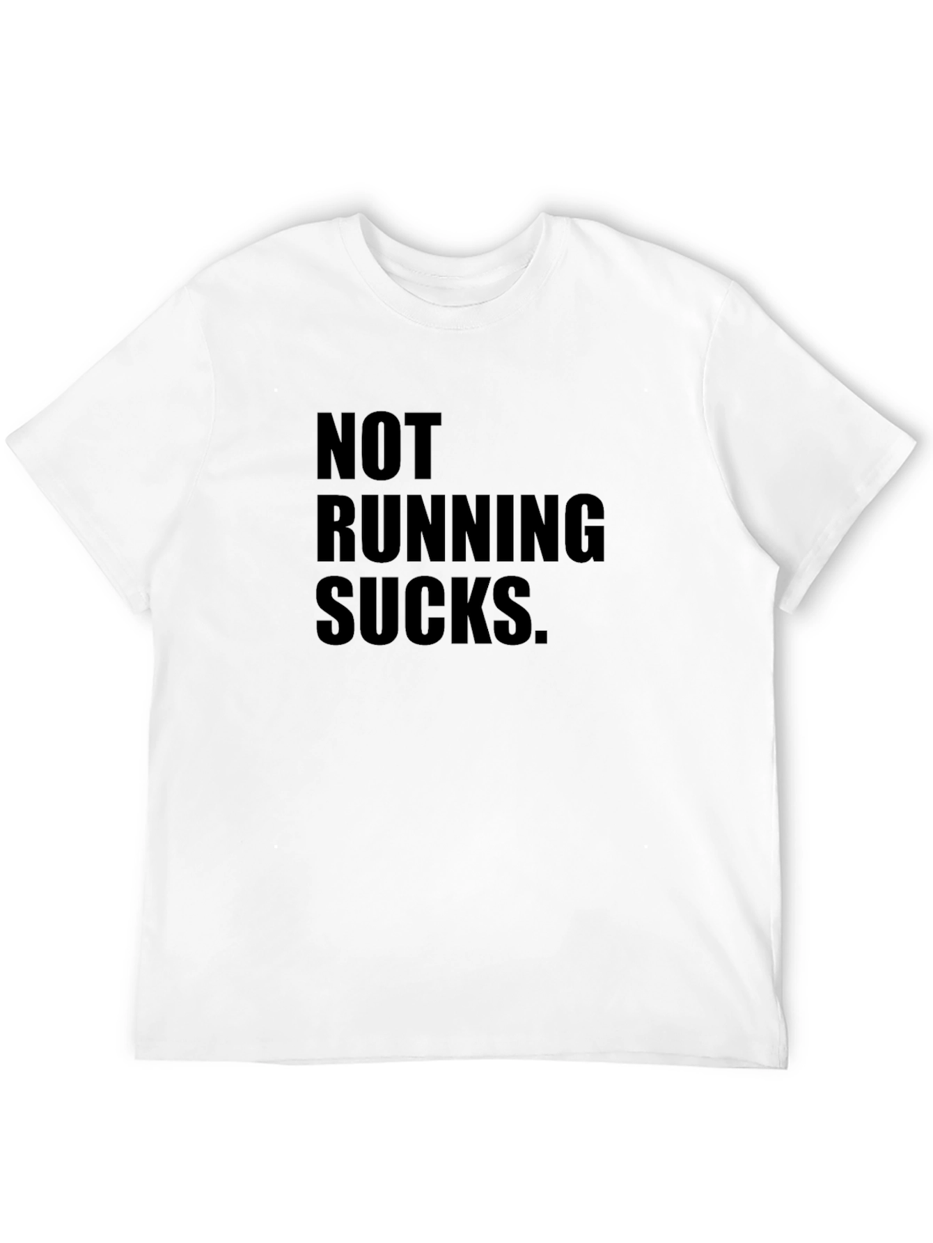 Not Running Sucks Mens Black Graphic T-Shirt