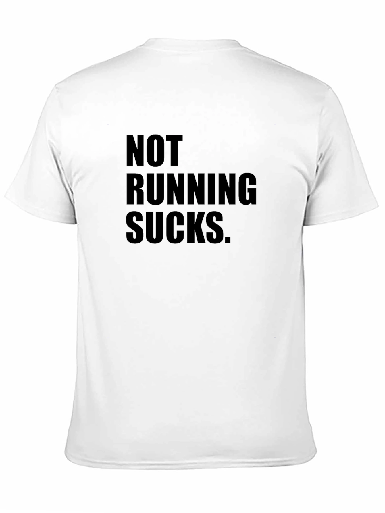 Not Running Sucks Mens Black Graphic T-Shirt
