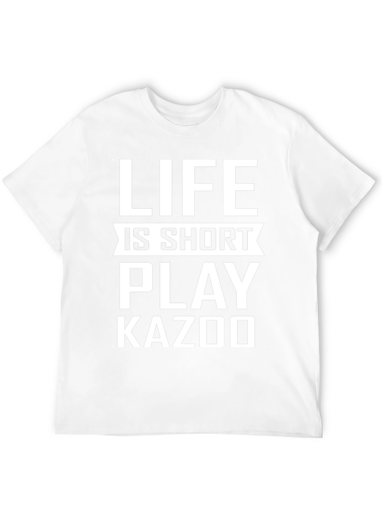 Life is Short Play Kazoo Black Graphic Tee