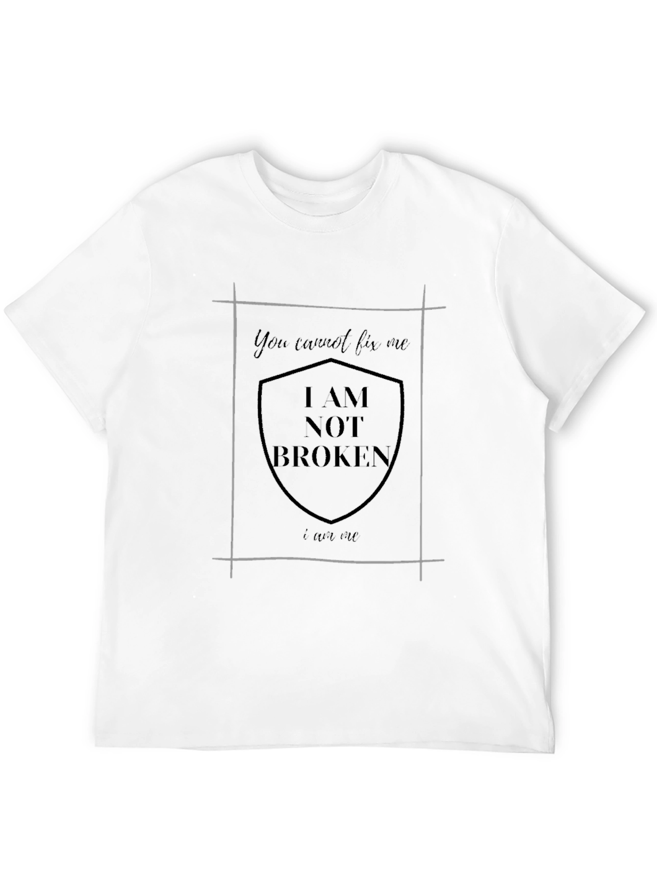 I Am Not Broken Graphic Tee - Black
