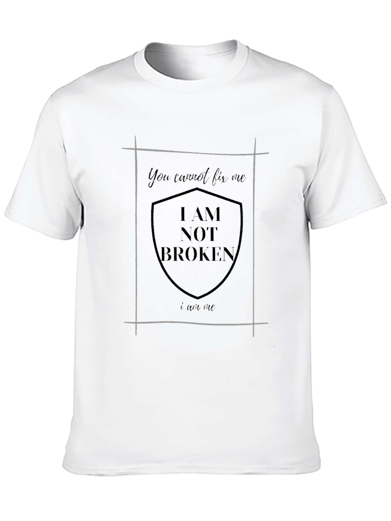 I Am Not Broken Graphic Tee - Black