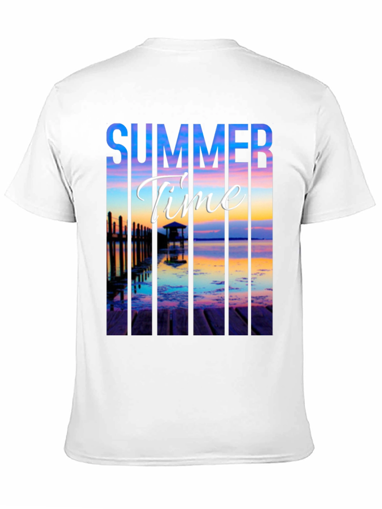 Summer Time Black Graphic T-Shirt
