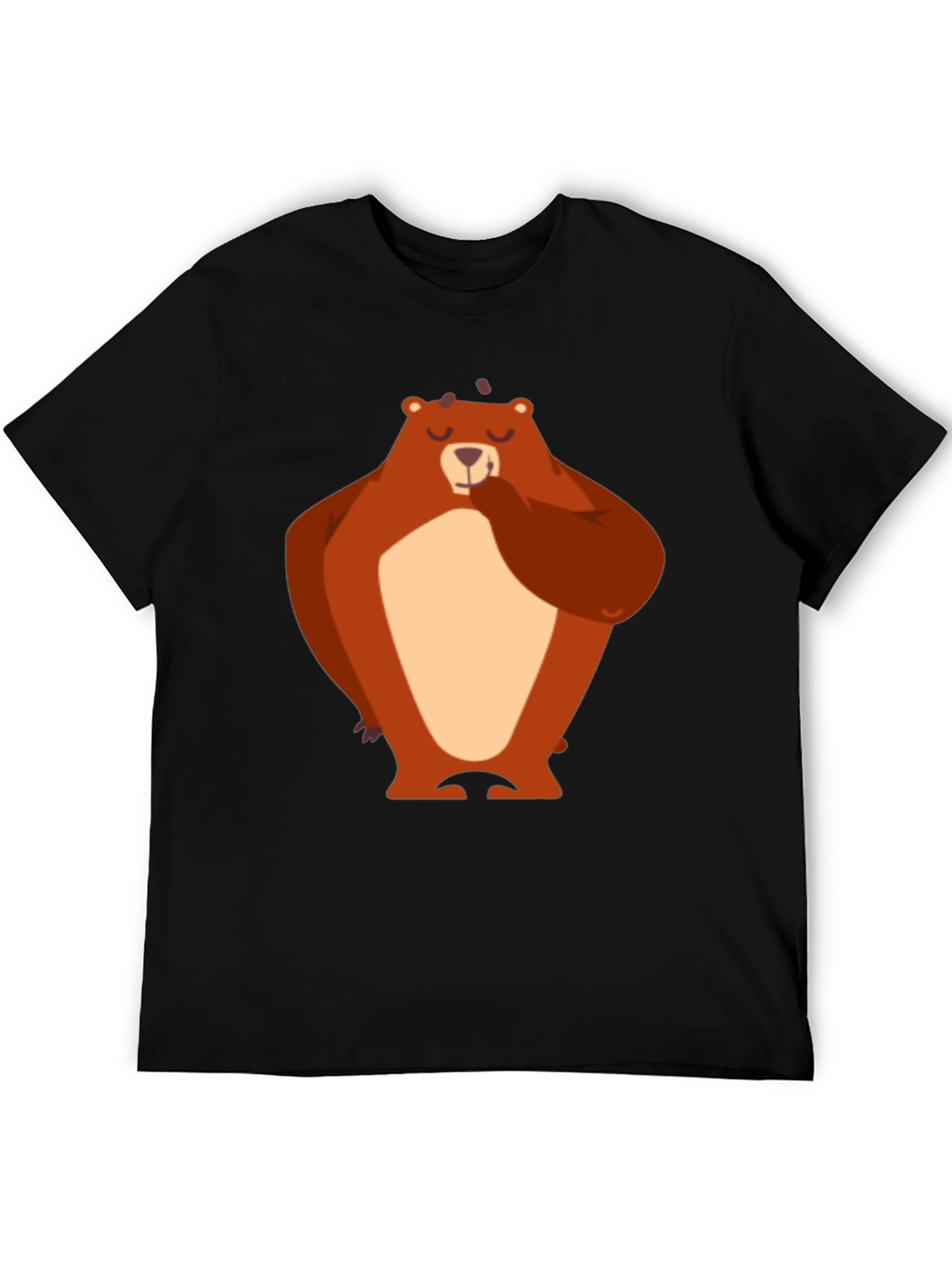 Bear Graphic T-Shirt - Black Cotton Tee