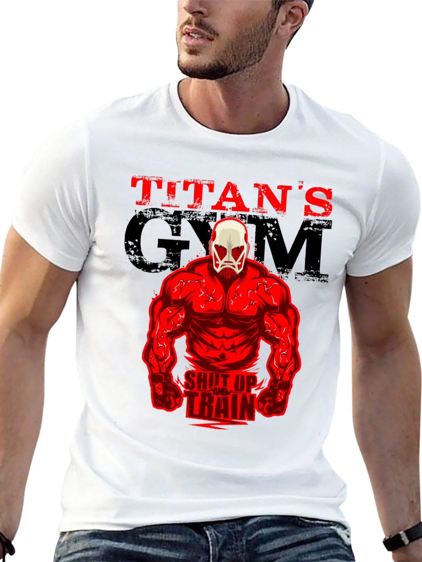 Titans Gym Graphic T-Shirt - Shut Up and Train