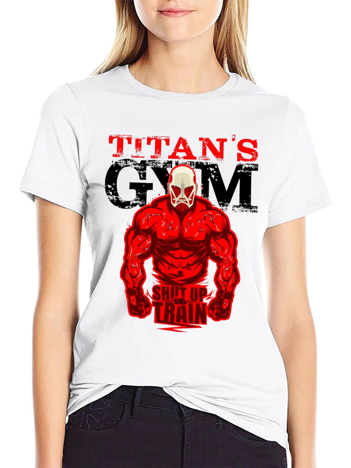 Titans Gym Graphic T-Shirt - Shut Up and Train