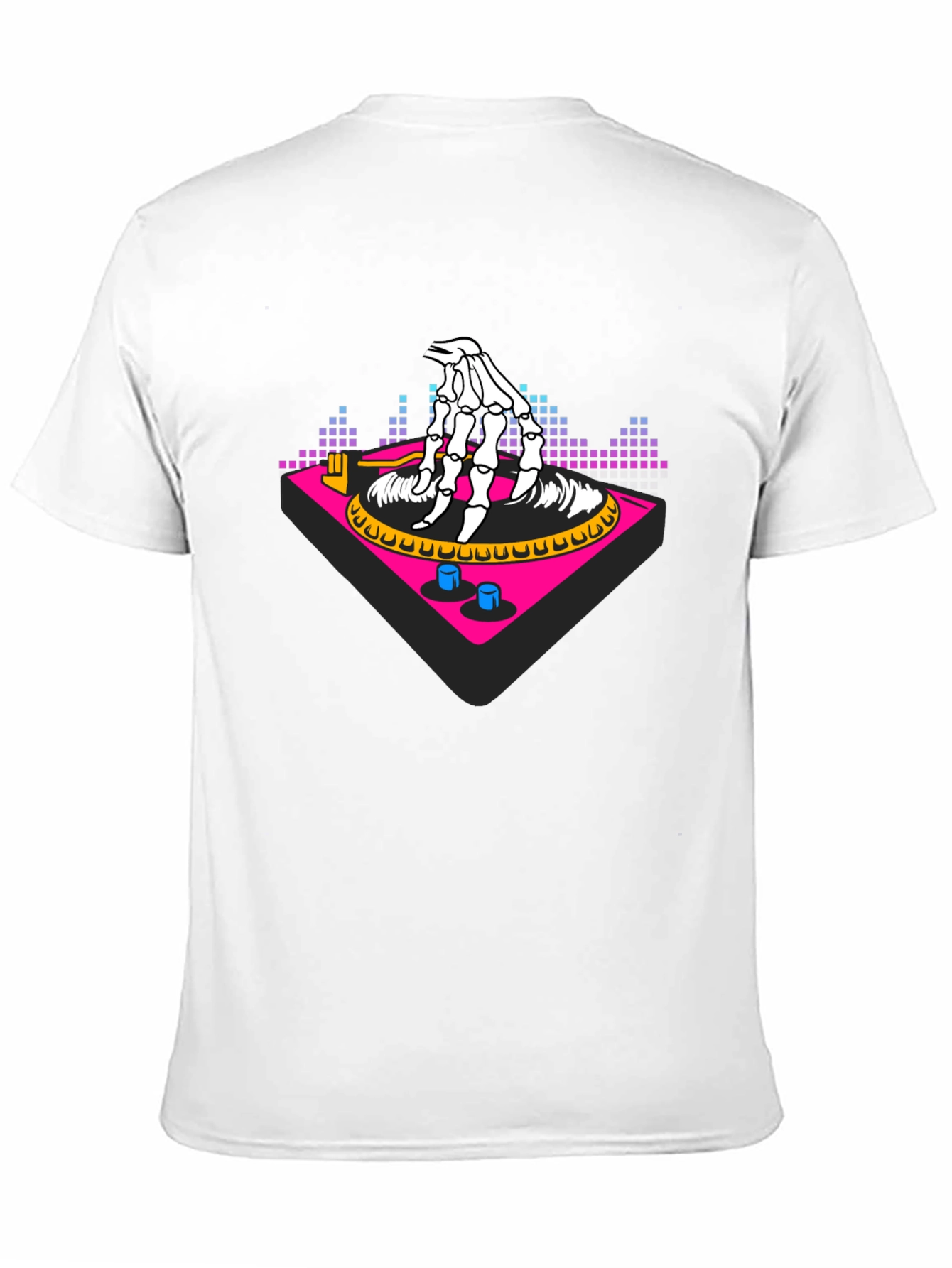 DJ Skeleton Hand Turntable Graphic Tee