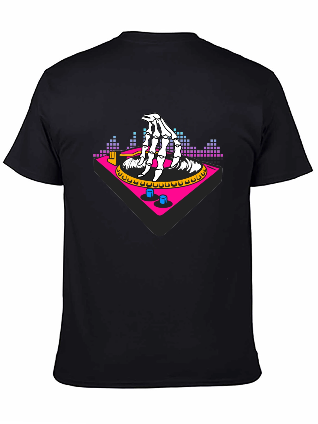 DJ Skeleton Hand Turntable Graphic Tee
