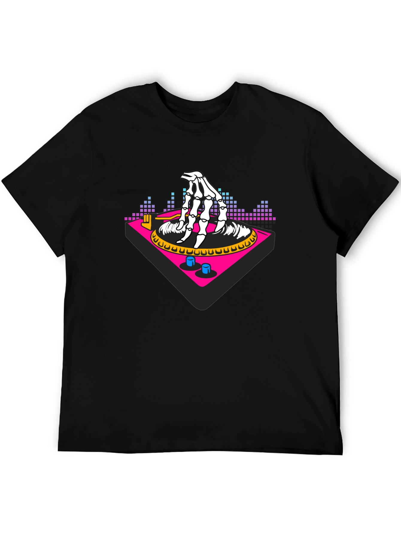 DJ Skeleton Hand Turntable Graphic Tee
