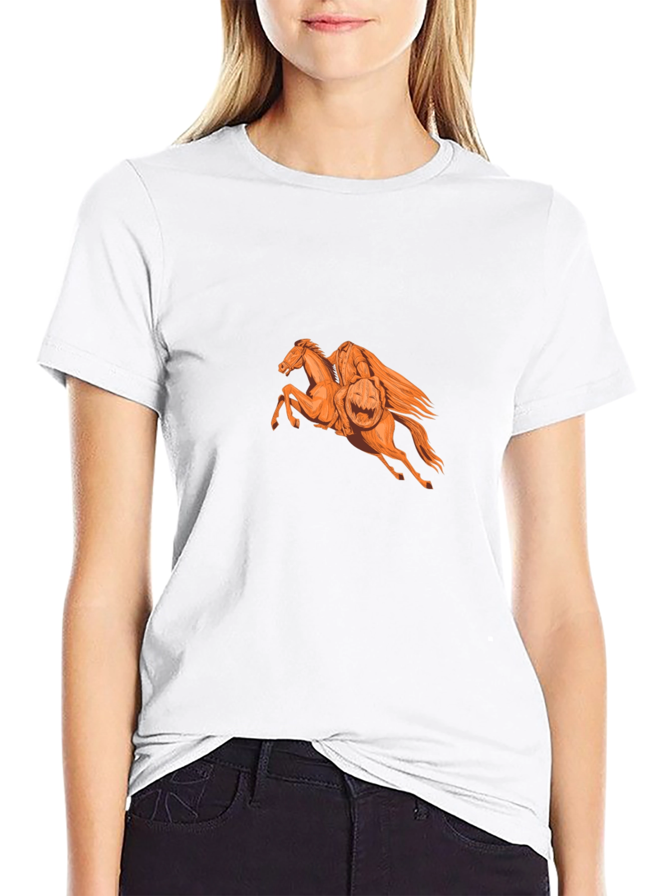 Headless Horseman Halloween Graphic T-Shirt
