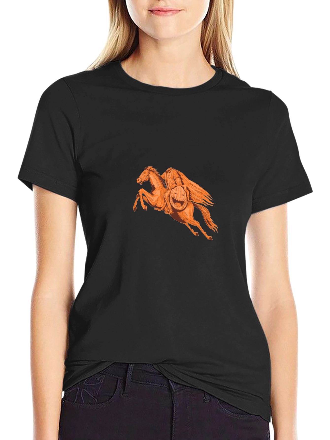 Headless Horseman Halloween Graphic T-Shirt