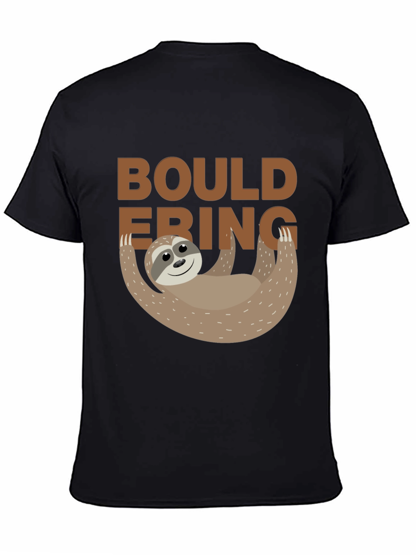 Bouldering Sloth Graphic Tee - Black