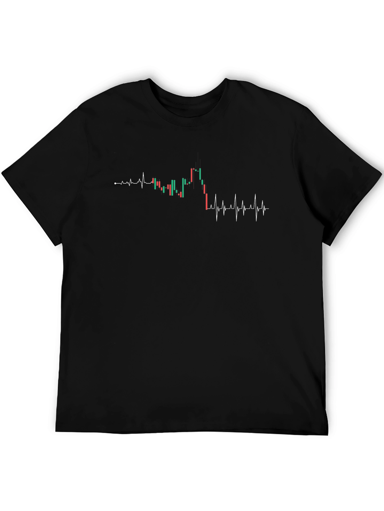 Trader Heartbeat Tee - Black Graphic T-Shirt