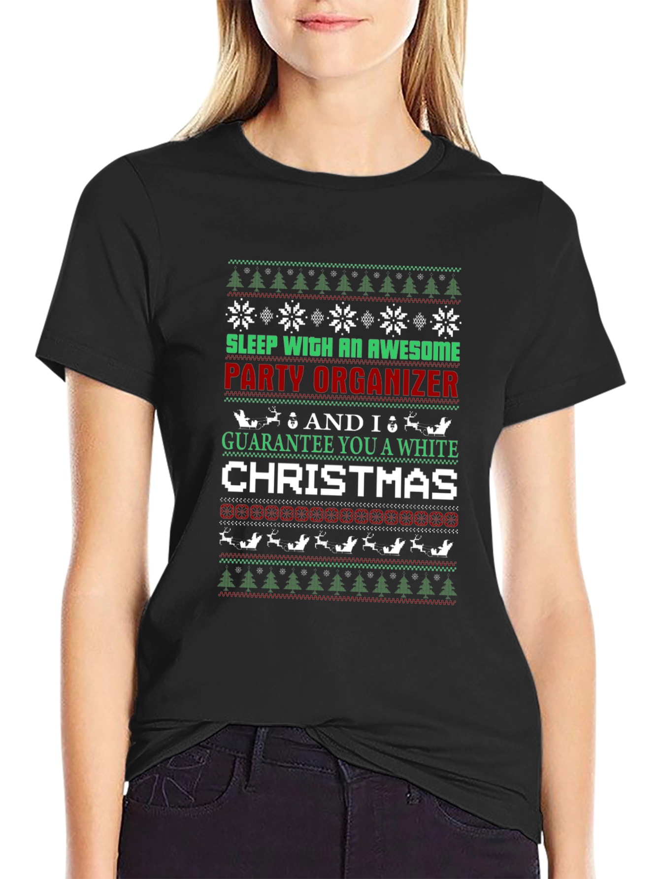Awesome Party Organizer Ugly Christmas Sweater T-Shirt
