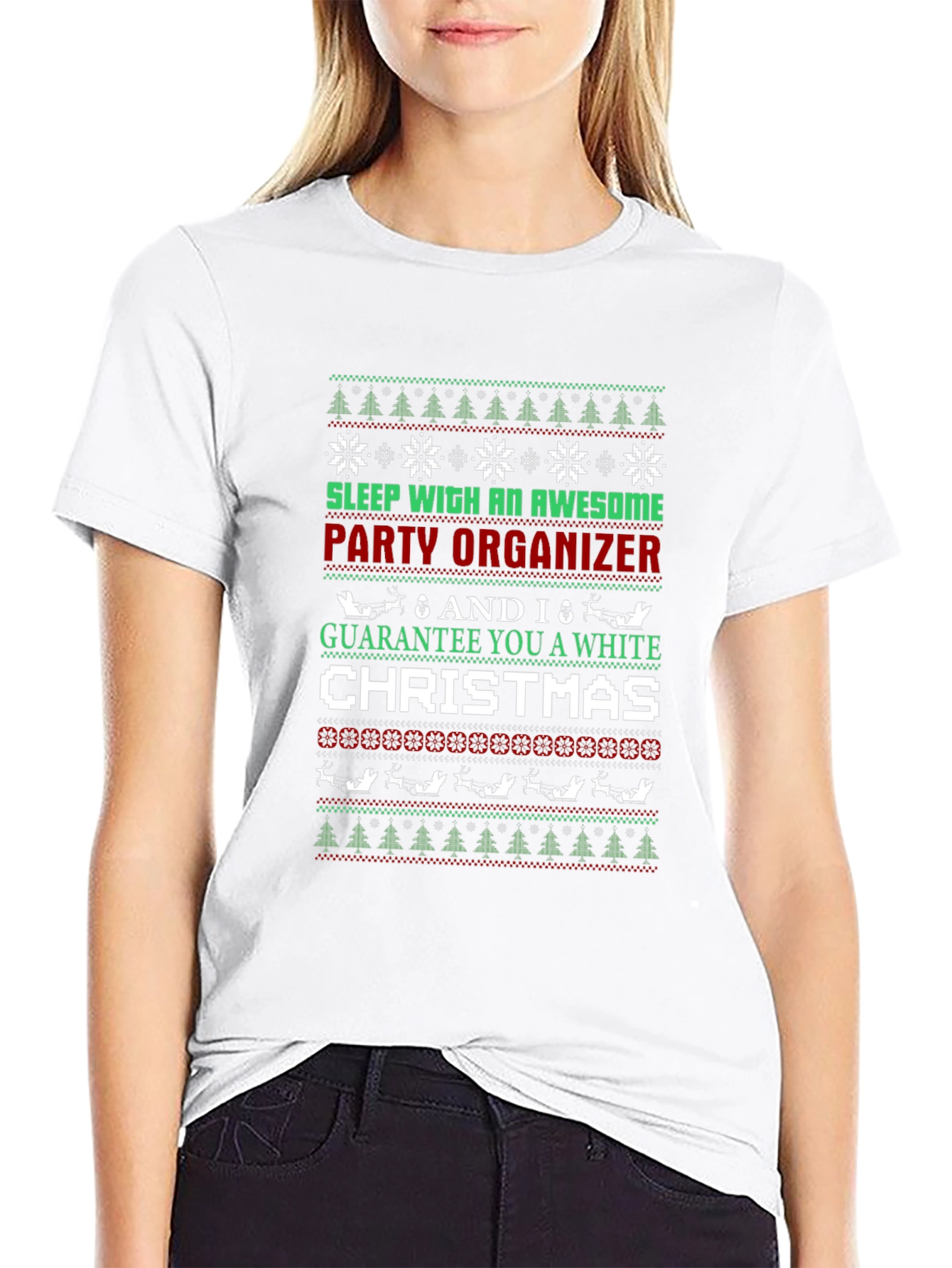 Awesome Party Organizer Ugly Christmas Sweater T-Shirt