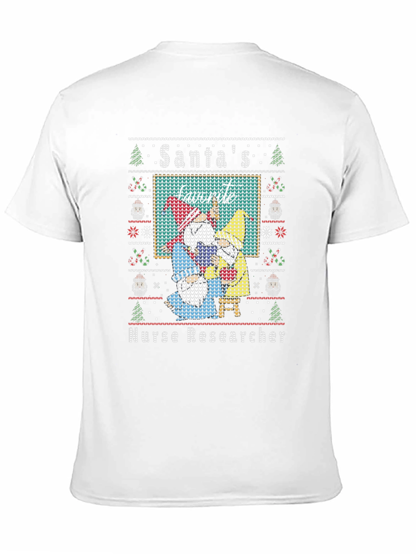 Santas Favorite Nurse Researcher Ugly Christmas Sweater T-Shirt