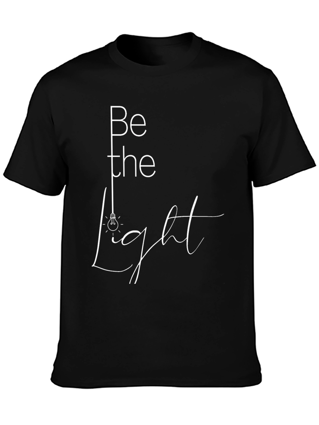 Be The Light Graphic Tee - Stylish Black T-Shirt