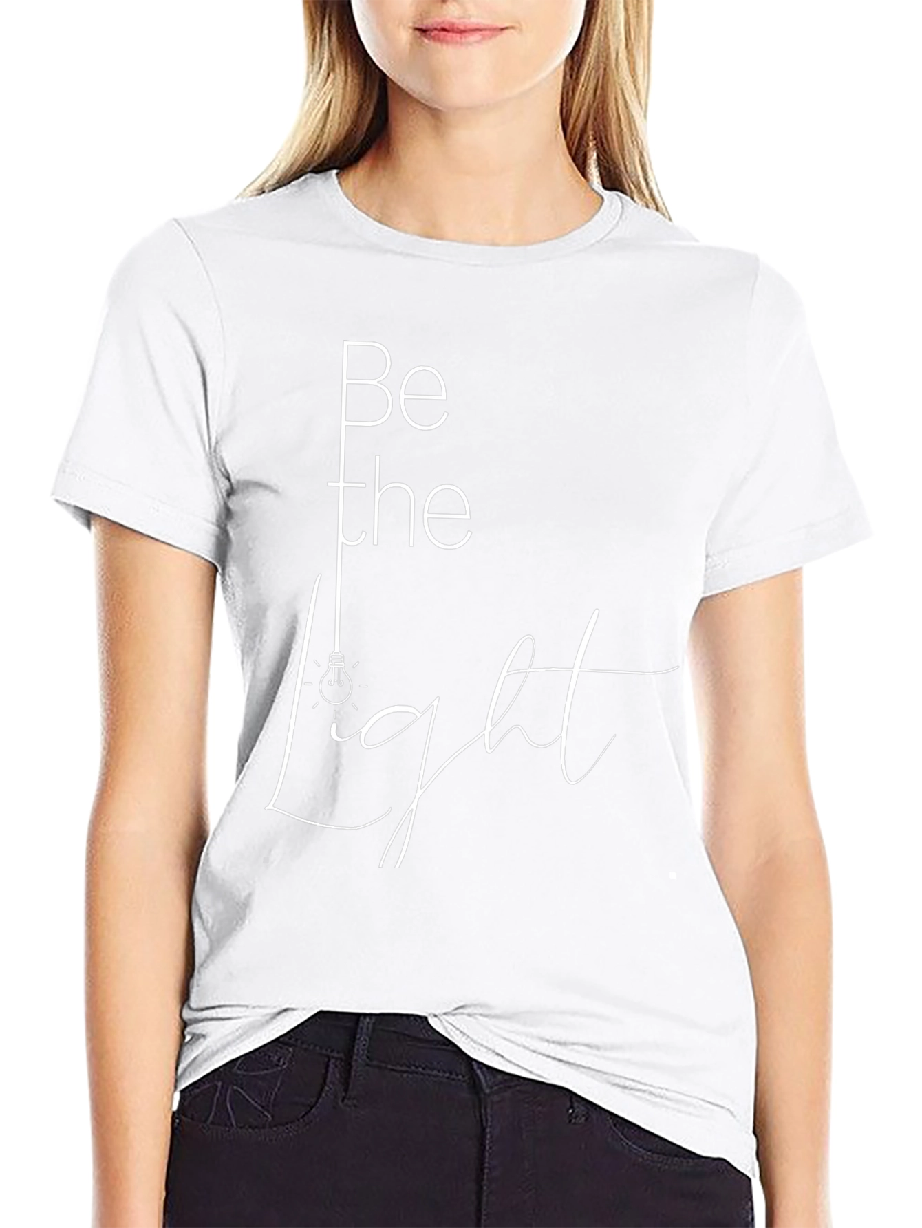 Be The Light Graphic Tee - Stylish Black T-Shirt