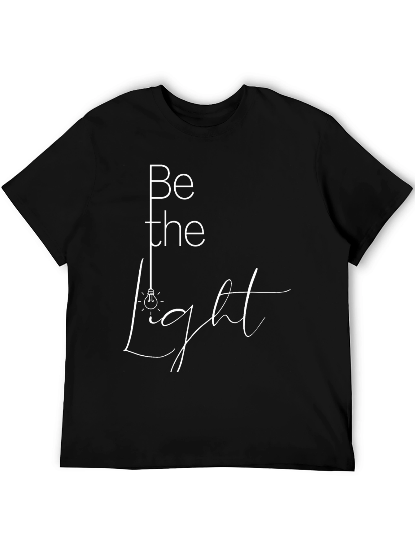 Be The Light Graphic Tee - Stylish Black T-Shirt