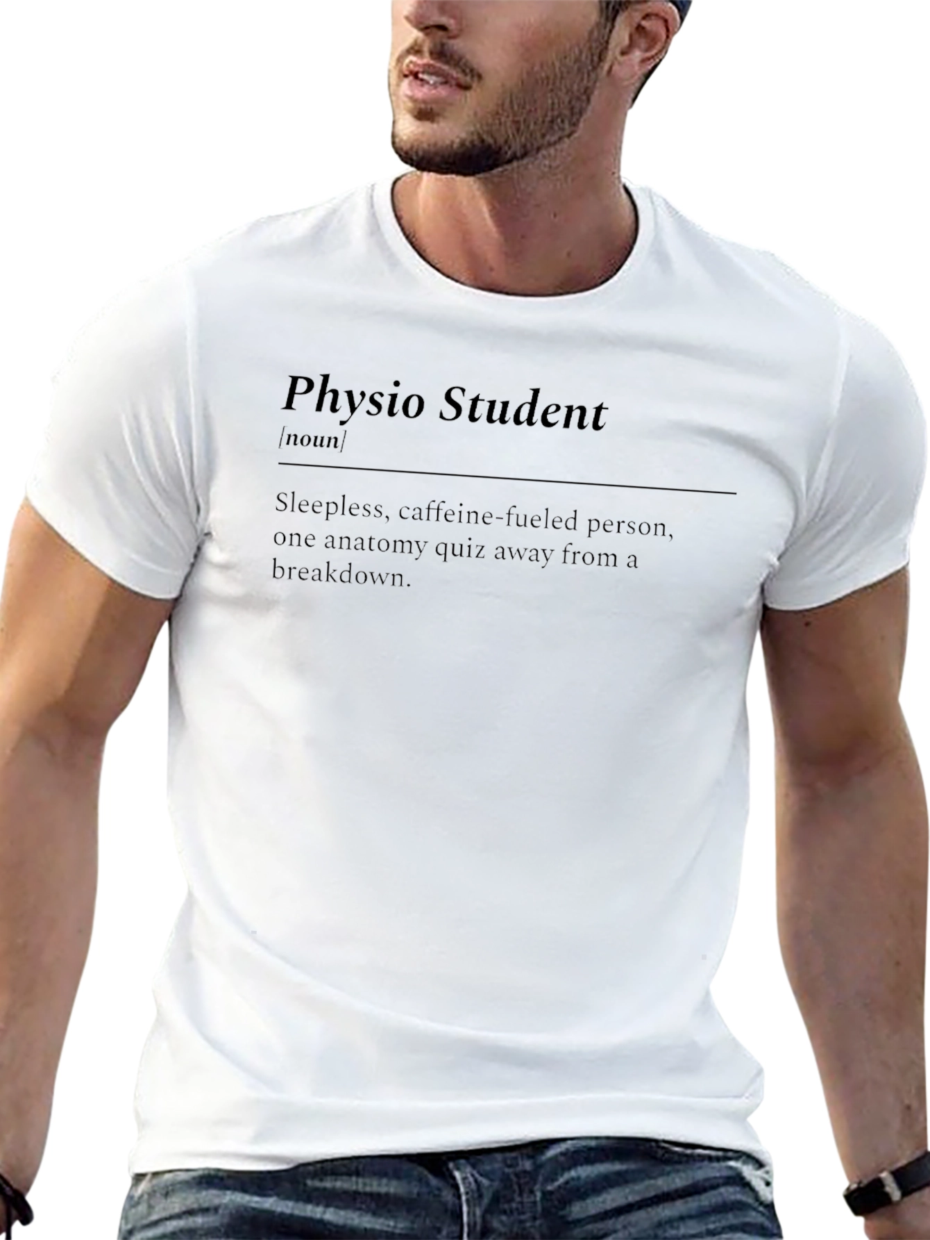Physio Student Definition Black T-Shirt