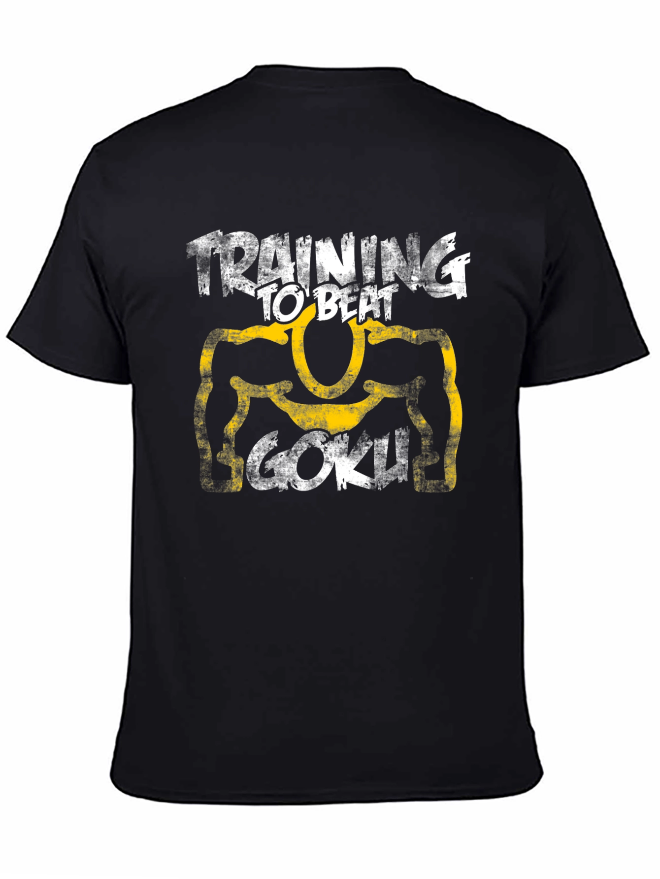 Training to Beat Goku Black T-Shirt Anime Fan Apparel