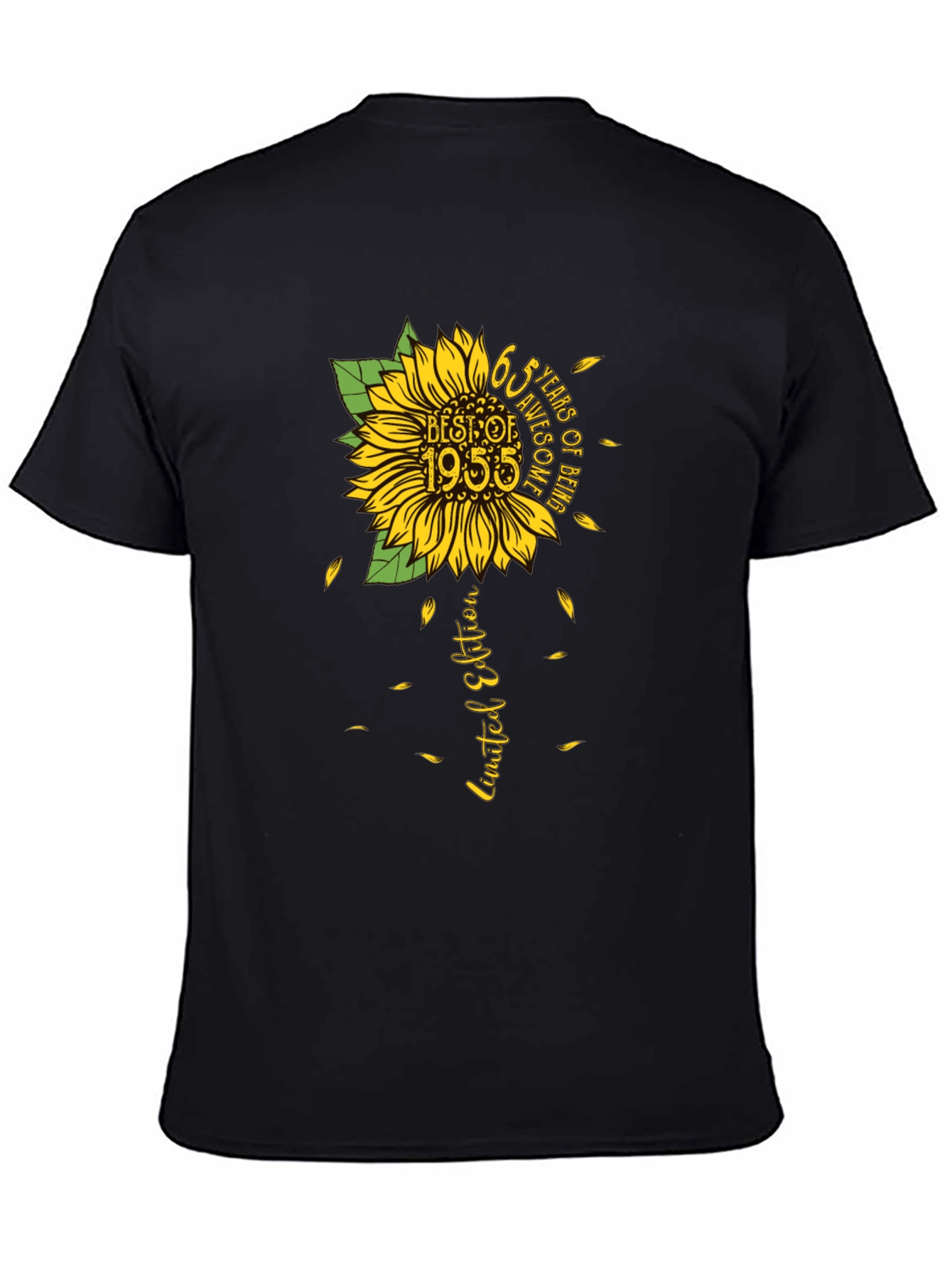 65 Years Awesome Sunflower Graphic T-Shirt