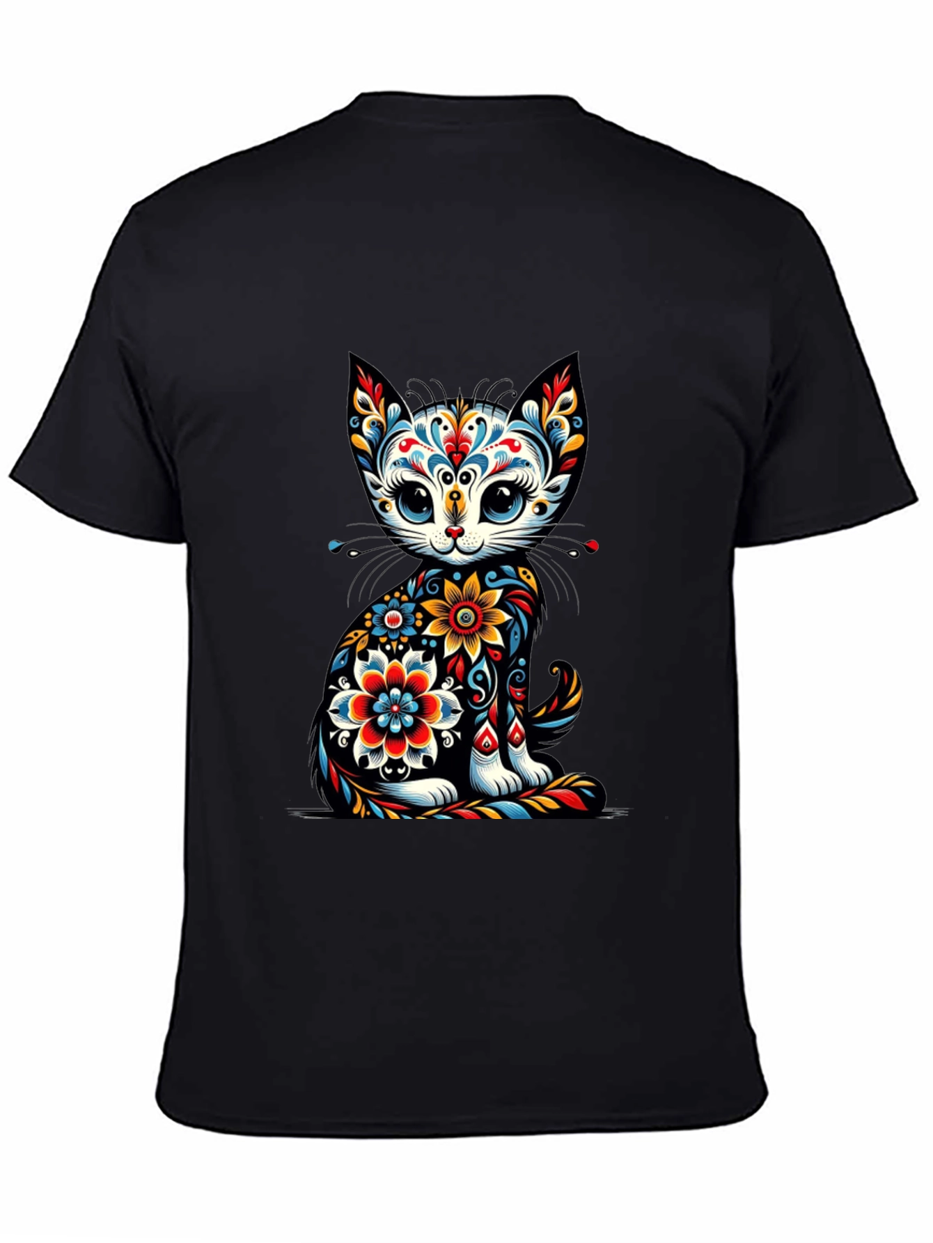 Floral Cat Graphic T-Shirt - Unique Style