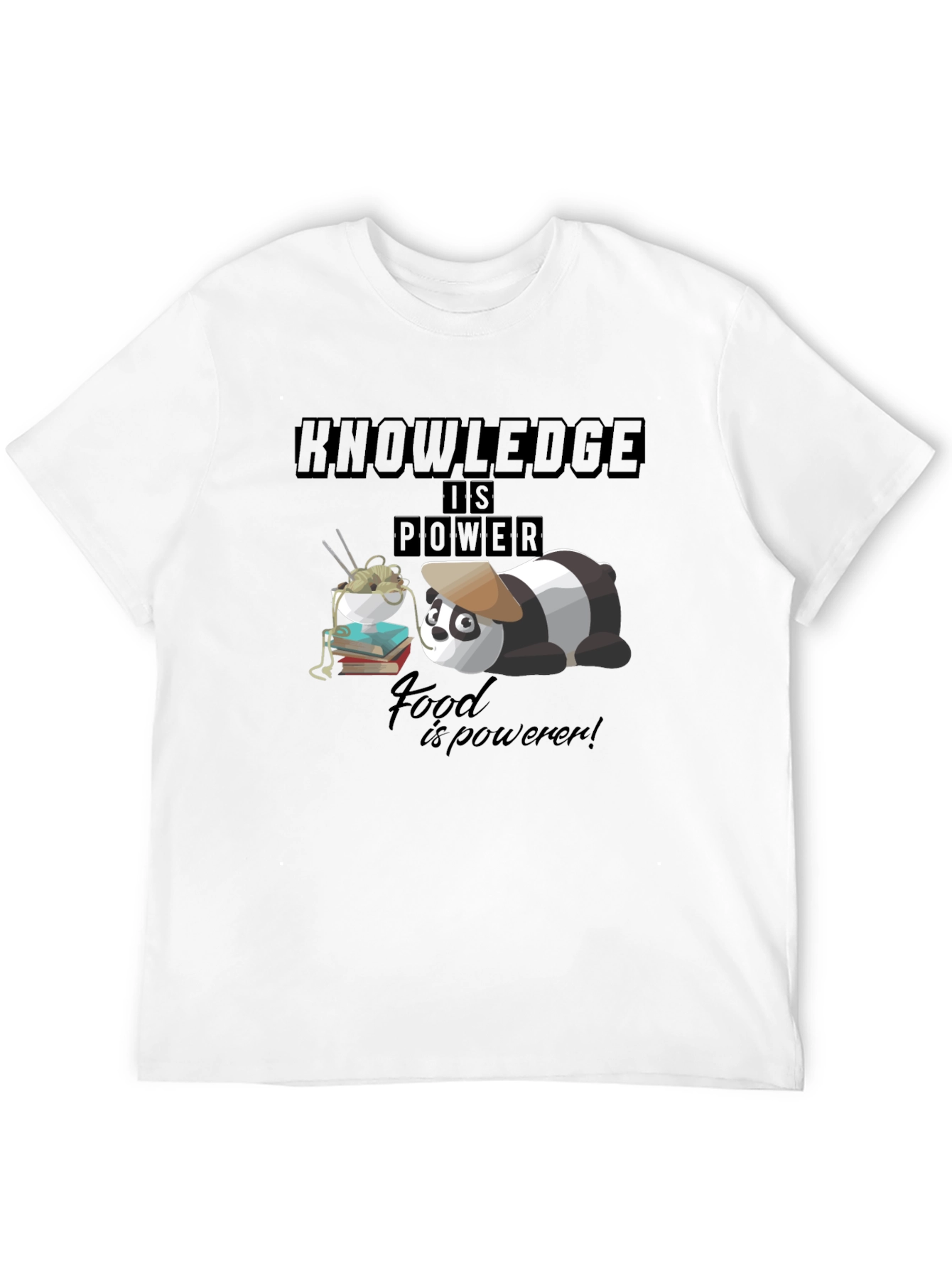 Knowledge is Power Panda T-Shirt